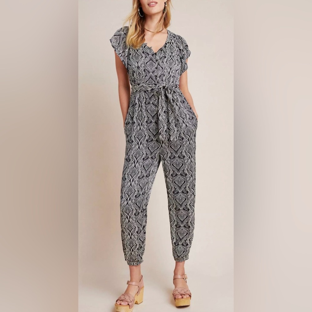 Anthropologie Zadie Satin Jumpsuit NWT